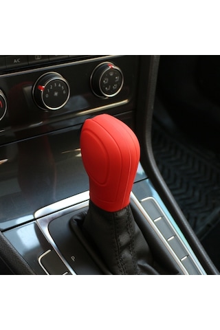 Dsg Silikon Vites Topuzu Kılıfı Volkswagen Skoda Golf Passat Octavia Superb Leon Bej R Logo Şhinlr