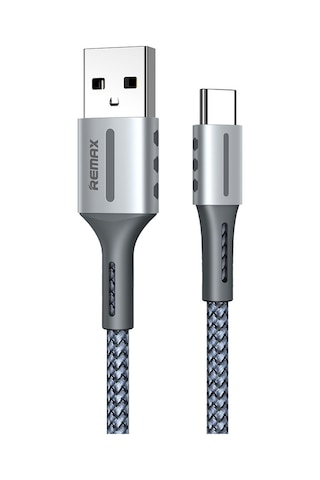 Remax Rc-003a 2.4a Tip-c / Usb-c Barrett Serisi Şarj Veri Kablosu, Uzunluk: 1m Gümüş