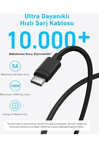 Anker Şarj Cihazı 45w Usb-c Ve Usb-c Kablolu 2'li Set - B2653 - Siyah Anker Türkiye