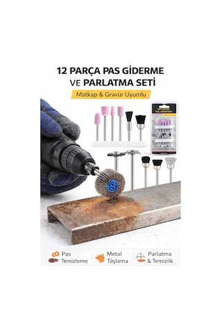 Senbang 12 Parça Rotary Tool Seti Taşlama, Zımparalama, Parlatma Ve Temizleme Uçları