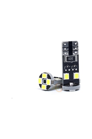 Niken 12V T10 Büyük Dipsiz Ampul 8 Led'Li 2’Li Set - Beyaz Işık