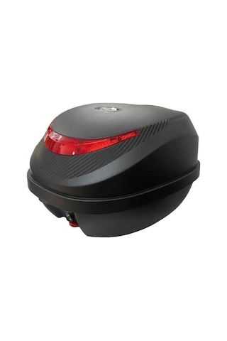 Gaff G32 Carbon Tasarımlı Motosiklet Arka Çanta 32 Litre Sırt Dayamalı Port Bagaj Kilitli Siyah Siyah