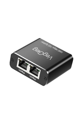 Veggieg V-S201 2 Port Rj45 Gigabit Ethernet Çoklayıcı Splitter Adaptör
