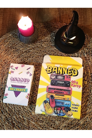 Yasaklı Kelime Oyunu 90'lar Kese Hediyeli 45 Kart 180 Kelime Eğlenceli Grup Oyunu