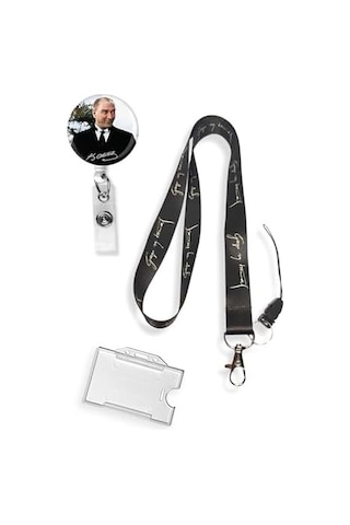Gazi Atatürk 3 Lü Set Boyun Ipi Yoyo Yaka Kartlığı Telefon Askısı Acik Yeşil