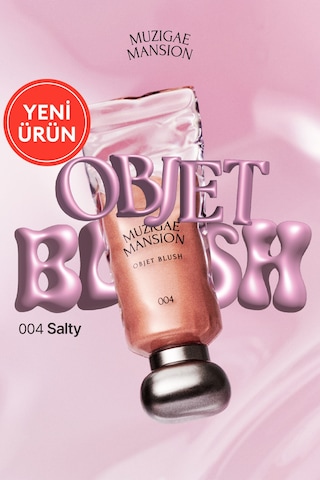 Hafif Yapılı, Ciltle Bütünleşen Parlak Bitişli Likit Allık Muzıgae Mansıon Objet Blush 004 Salty 18988736
