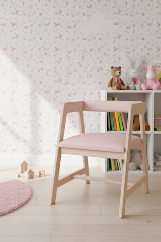 Ahşap Çocuk Oyun, Aktivite, Çalışma Masası Sandalyesi Pembe Pembe