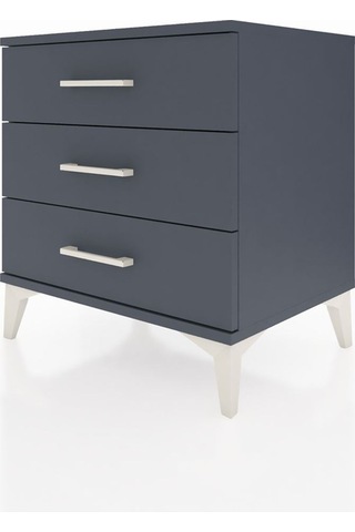 Hyperion Komodin 3 Çekmeceli 60x44x64 Antrasit-antrasit Antrasit