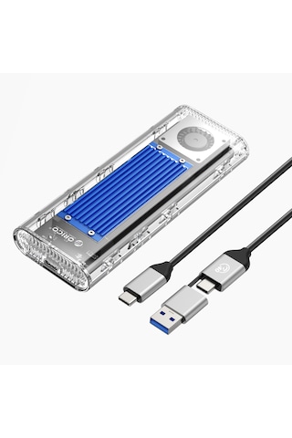 Orico Tcm2-u4 Thunderbolt 4 40gbps, Max. 4tb 2230/2280 M.2 Nvme Desteği, Led Gösterge, Dahili Fanlı, Şeffaf Şık Tasarım, Kolay Kurulum Tak Çalıştır, Type-c Disk Kutusu Tcm2-u4