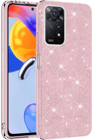 Xiaomi Uyumlu Redmi Note 11 Pro 5g Kılıf Zore Parıltılı Simli Shining Silikon