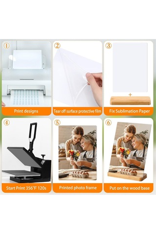 Paket Sublimasyon Fotoğraf Çerçeveleri Boşlukları 5 X 7 İnç Ahşap Tabanlı