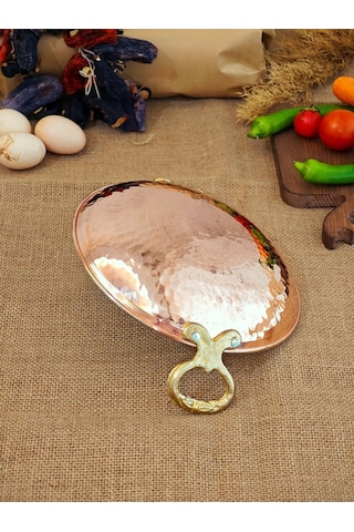 Modabakır Bakır Sac Tava, Kavurma Tavası 22 Cm Model:55 Bakır