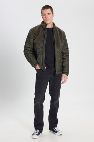 Wrangler Regular Fit Normal Kesim Sherpa Detaylı Haki Kapitone Mont W242644801 Khaki