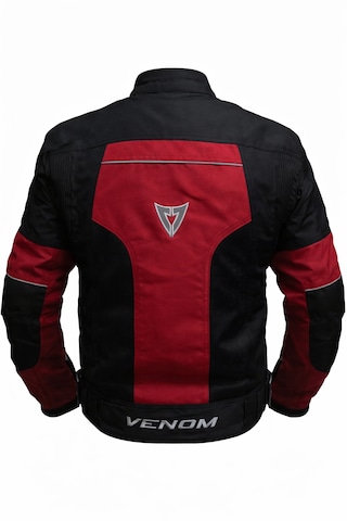 Venom Dynamic 4 Mevsim Ce Korumalı Siyah Kırmızı Motorcu Montu