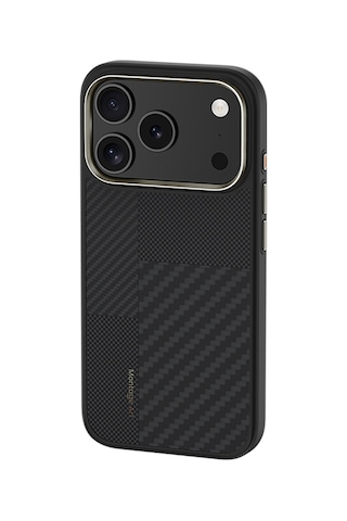 Iphone Uyumlu 17 Pro Max Kılıf M-safe Şarjlı Karbon Fiber Benks Montage Hybrid Armorpro Kevlar Kapak Siyah Siyah