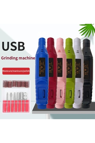 Geeksen "profesyonel Mini Elektrikli Tırnak Freze Makinesi - Usb Şarjlı, 6 Uçlu, 3000-20000 Rpm Ayarlanabilir Hız"