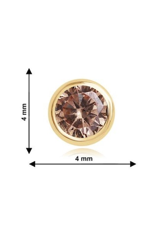Diamond Line - Gülaylar - Sarı Altın 14 Ayar Trend Renkli Taşlı T N11.9246