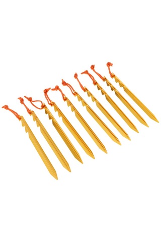 Homyl 10 Parça Alüminyum Alaşımlı Çadır Kazıkları Sarı Sarı
