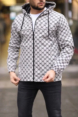 Unisex Kapüşonlu İçi Astarlı Yağmurluk - Gri Gri