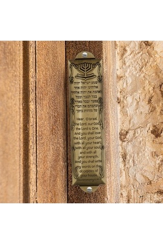Lijinxu Mezuzah Plaket Yahudi Hediye Dekoratif Mezuza Kapak Altın