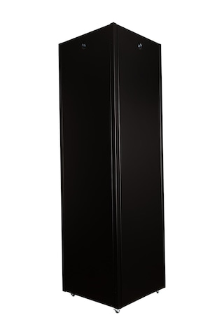 Lande Demonte 42u 600x600 Hyperline Dikili Tip Rack Kabinet Siyah Ön Cam Kapak / Tekerlekli