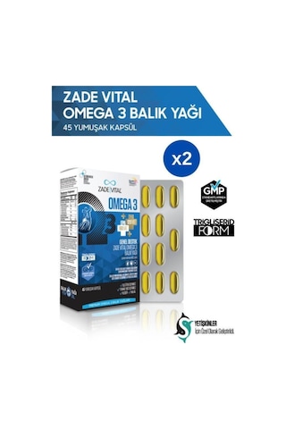 Premium Omega 3 Balık Yağı 45 X 2 Kapsül - 2'Li Paketi