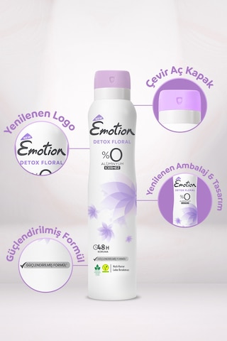 Emotion Detox Floral Kadın Vegan Deodorant 200 Ml 3 Adet
