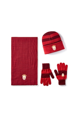 Gsstore Galatasaray Atkı Bere Eldiven Takım U252210 Kırmızı