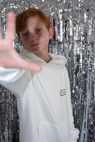 Breeze Erkek Çocuk Sweatshirt Armalı Kolu Cepli Fermuarlı 9-14 Yaş, Beyaz Beyaz