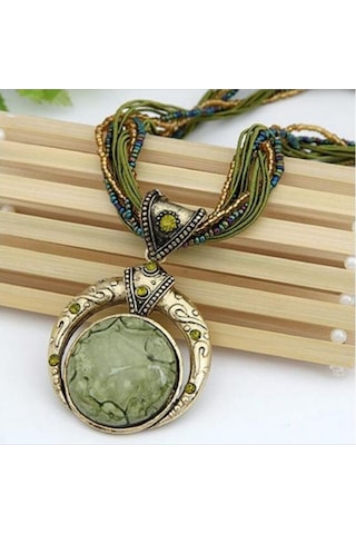 Soulader 2022 Bohem Tarzı Çok Katmanlı Vintage Retro Etnik Kolye Moda Takı Aksesuar Doğal Taş Ve Boncuk Detaylı Zincir Kolye Kadın Günlük Özel Gün Çok REnkli