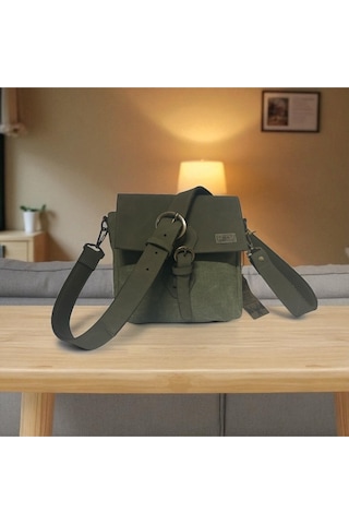 Old Cotton Cargo Kaliteli Su Geçirmez Unisex Küçük Kanvas Günlük Postacı Çantası 20 Cm X 20 Cm Haki