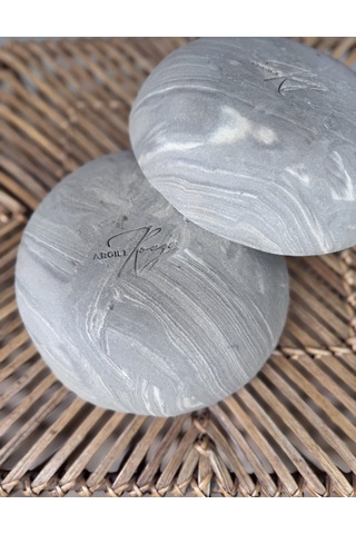 Argile Rouge Büyük Joker Kase El Yapımı Stoneware Gri