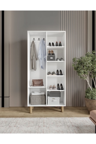 Afilli Aslan Kapaklı Portmanto Vestiyer Tamamı Mdf