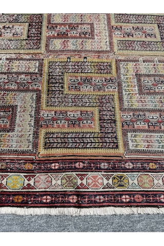 El Dokuma Eskitme İran Halısı 205x270 Yün 6 M2 İnce İran Halısı Lacivert