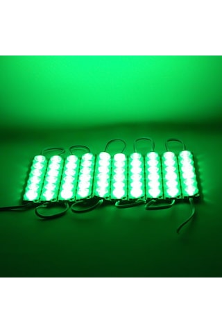 10 Adet 5 Watt Yeşil Işık Ip65 Modül Led, 10 Adet Magnetli, Çok Kaliteli Yeşil Işık Modül Led Yeşil