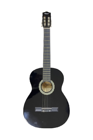 Klasik Gitar Tam Boy 4/4 Siyah Sap Ayarlı Üst Kalite