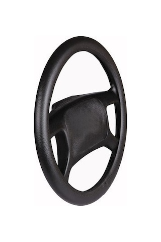Kolay Geçmeli Düz Noktasız Direksiyon Kılıfı Kokusuz 38 Cm Siyah