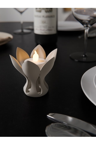 Lotus Çiçeği Tasarımlı Tealight Mumluk Modern Ve Zarif Dekoratif Mumluk