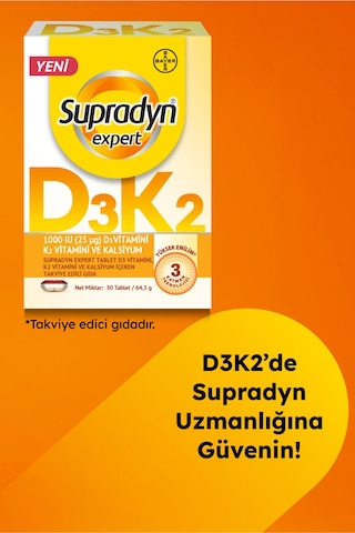 Supradyn Expert D3k2 Ve Kalsiyum 30 Tablet X 2 Adet