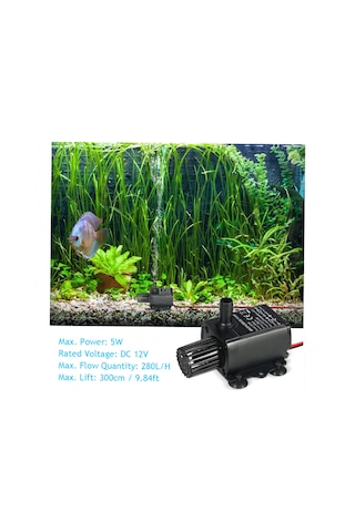 Decdeal Dc12v 5 W Ultra Sessiz Mini Fırçasız Su Pompası