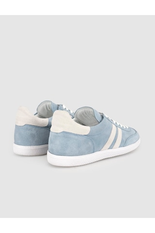 Açık Mavi Süet Deri Kadın Sneaker