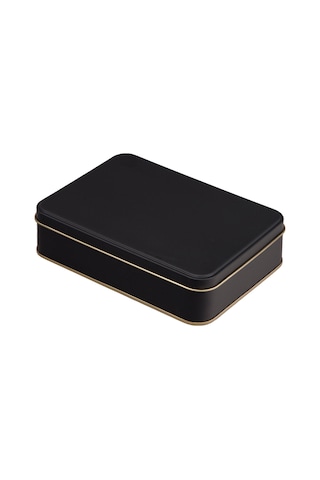 Mat Siyah Metal Kutu 19x13,5x4,5 Cm