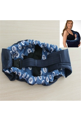 Yenidoğan Bebek Çapraz Vücut Koşum Askısı Okyanus Çiçeği Mavi