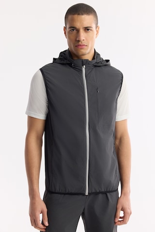Avva Erkek Antrasit Dik Yaka Su İtici Rüzgar Geçirmez Bi-stretch Comfort Fit Yelek A51y6552