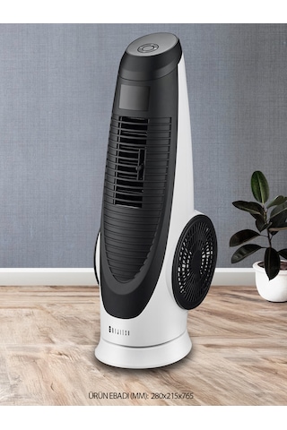 Dijitsu Vn55 Kule Tipi Vantilatör - Uzaktan Kumanda, 90w, Geniş Salınım, 3 Hız Ayarı, Otomatik Zamanlayıcı
