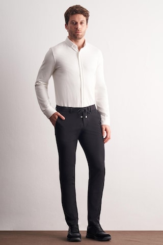 Siyah Yan Cep Düz Paça Slim Fit Chino Casual Pantolon 1003255158 Siyah