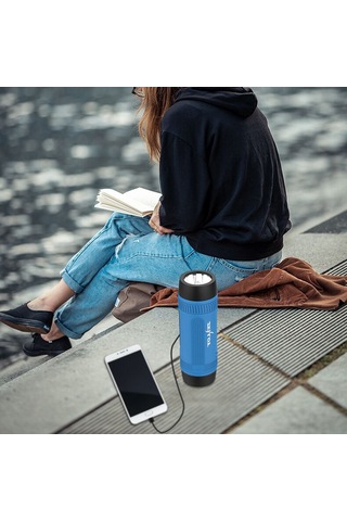 Teltree Zealot S1 Dış Mekan Bluetooth Hoparlörü - Ipx5 Su Geçirmez, Led Feneri, Sos Modu, Tf Kart/aux Desteği, 4000mah Pil, Kahverengi