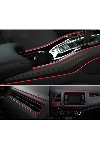 Trim Fitil Kırmızı Yeni Nesil Araç Içi Ip Şerit Balık Sırtı Nikelajlı 5 Metre