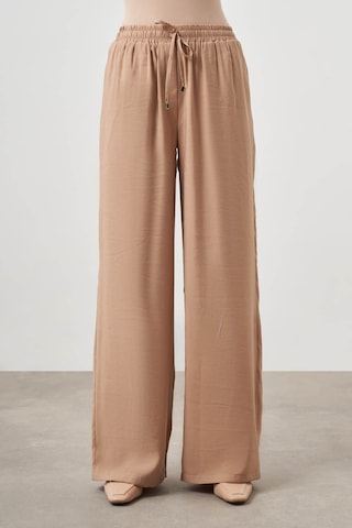 Mizalle Beli Lastikli Modal Bej Pantolon Bej