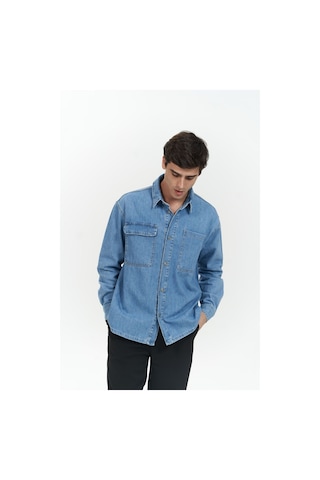 Mai Collection Mai Studios Co. Ethan Mavi Unisex Jean Gömlek Mavi